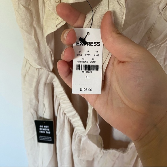 Express Tiered Ruffle Cutout Back Maxi Dress Size XL NWT Feminine - Picture 10 of 15